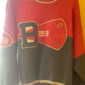 Pink/red and Gray Sweater